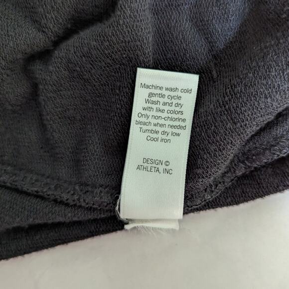 Athleta Studio Wrap Sweater Black Open Front Cardigan Size Small Preowned - Picture 8 of 9